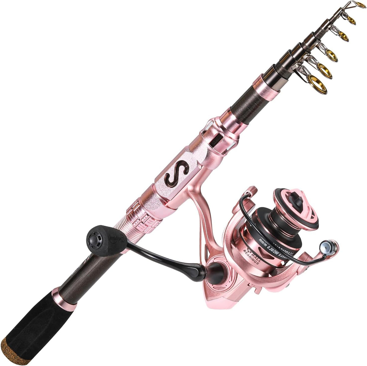 Sougayilang Telescopic Fishing Rod and Reel Combo, Collapsible Travel Fishing Pole and Spinning Fishing Reel, Fishing Gifts for Men/Women Adults