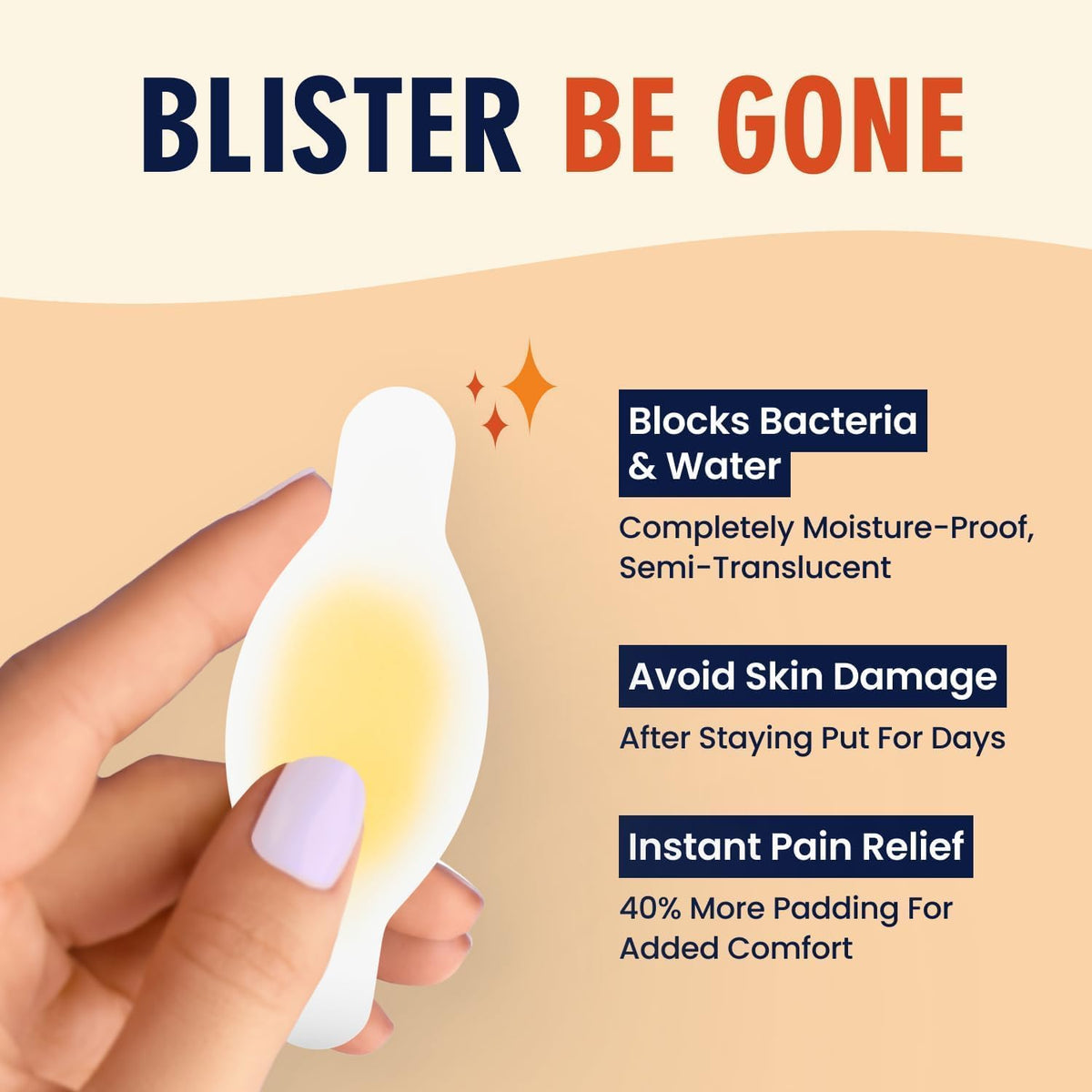 Dr. Frederick's Original Better Blister Bandages - 10 ct - Water-Resistant - 40% More Cushioning - Hydrocolloid Pads for Foot & Toe Protection & Recovery - Blister Relief Pads - Toe Pack