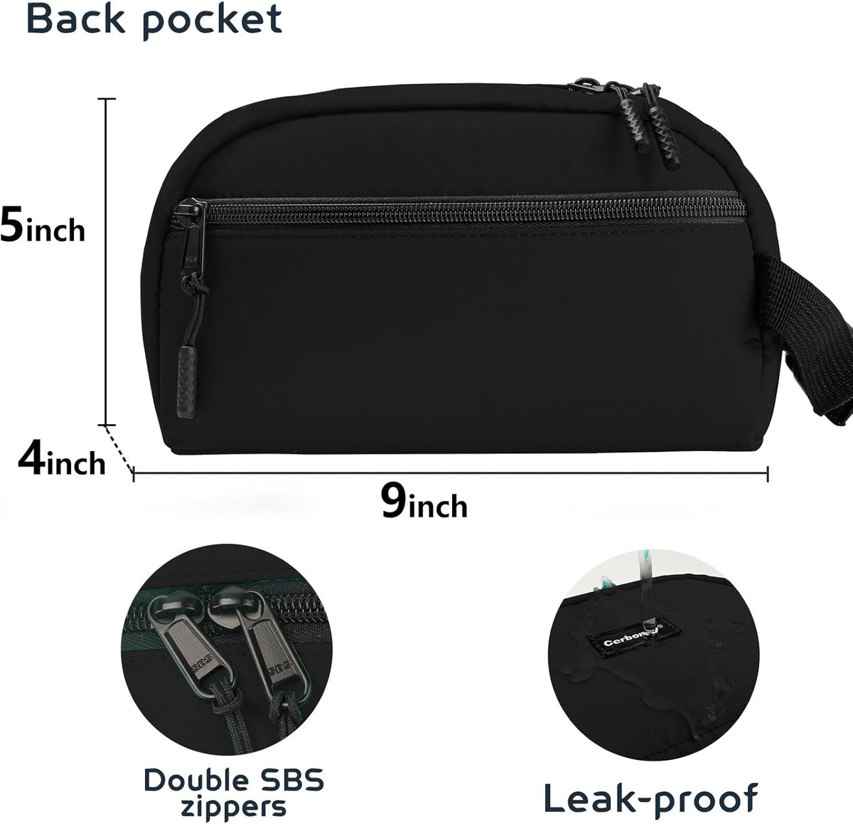 CERBONNY Small Cooler Bag Freezable Lunch for Work School Travel,Leak-proof Bag,Small Insulated For Kids/Adults,Freezer Bags,Freezable Snack Bag,Mini Fit Yogurt Black