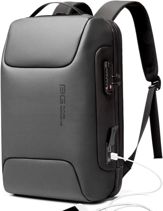 BANGE Anti Theft Backpack，Smart Business Laptop Fits 15.6 Inch Notebook, Work Backpack with USB Charging Port for Men and Women…