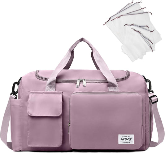 NPBAG Women Travel Duffel, Multi Functional Large Expandable Weekender Carry-on Tote, Gym Workout Overnight Bag, Mommy Hospital Bag for Labor and Delivery
