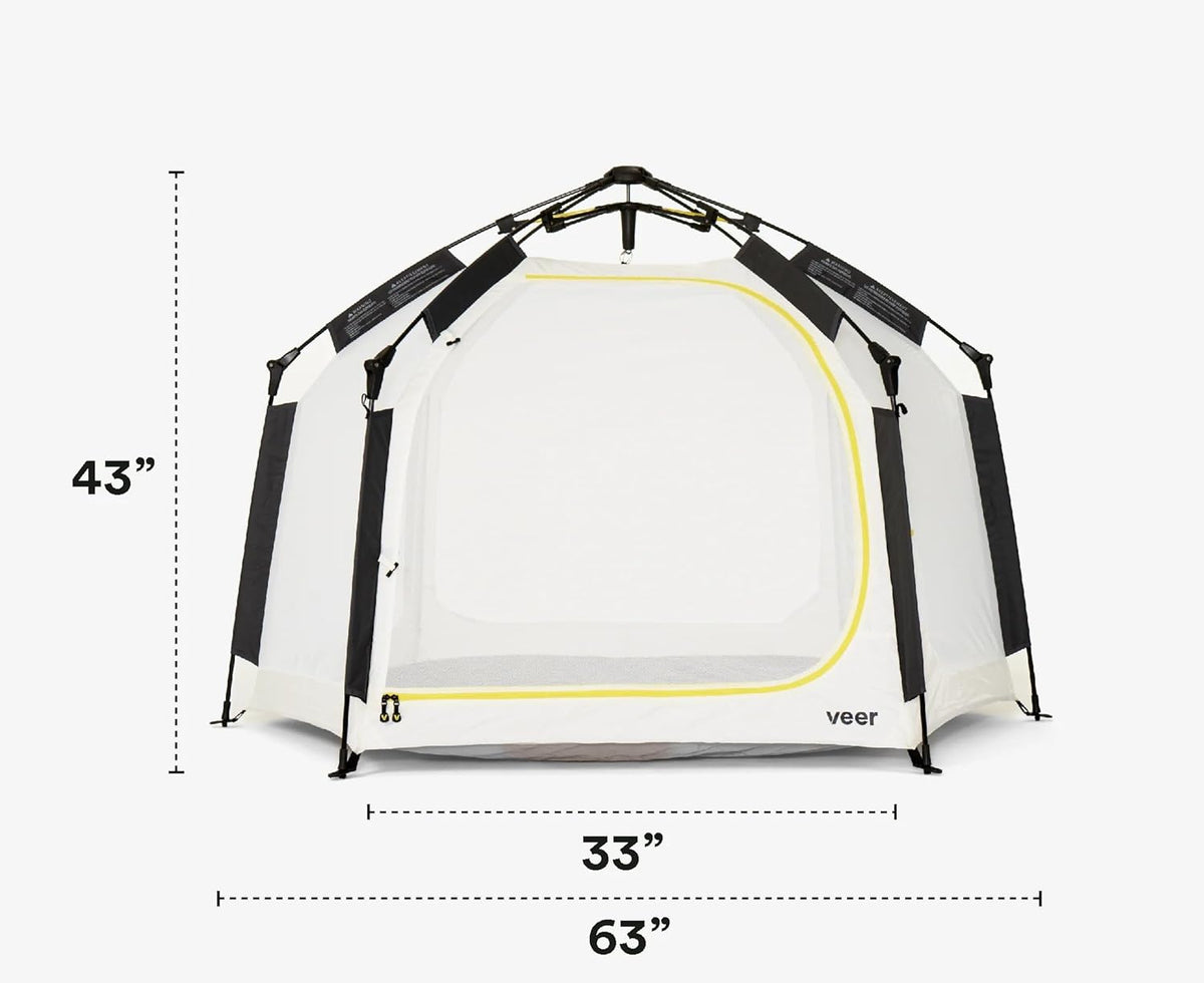 Veer Basecamp | JPMA Certified Portable Pop Up Play Yard/Play Pen for Babies, Toddlers and Kids | Indoor and Outdoor Use | Shade Canopy | Keeps Bugs Out | Playard Safety Certified