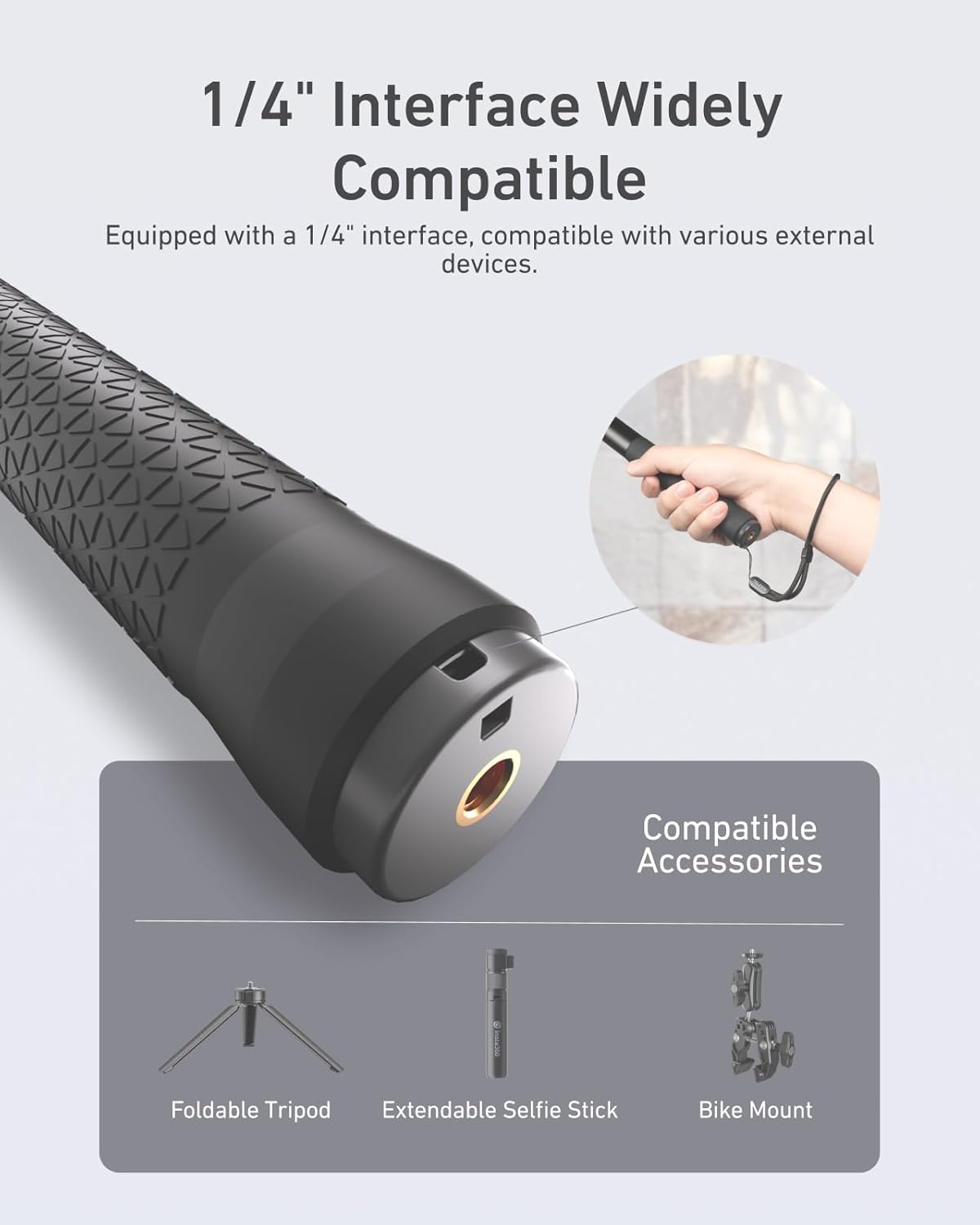 TELESIN 35" Extension Selfie Stick for GoPro, Portable Vlog Selfie Stick Handle Monopod Pole for GoPro Hero 13 12 11 10/Insta 360/DJI Osmo 360 Action 5 4 Pocket/AKASO Travel Action Camera Accessories