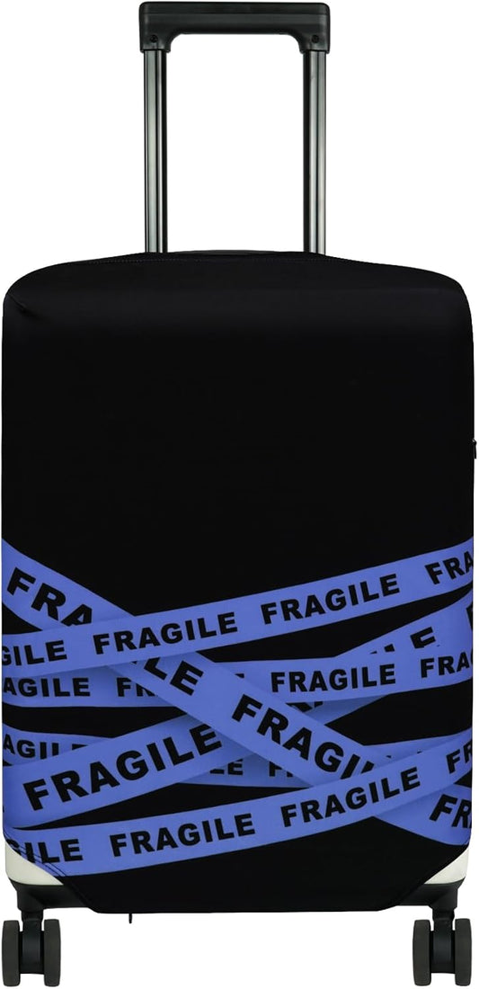 HYPER VENTURE Washable Luggage Cover - Fashion Suitcase Protector Fits 23-26 Inch Luggage (Fragile, M)