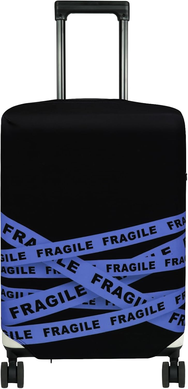 HYPER VENTURE Washable Luggage Cover - Fashion Suitcase Protector Fits 18-22 Inch Luggage (Fragile, S)