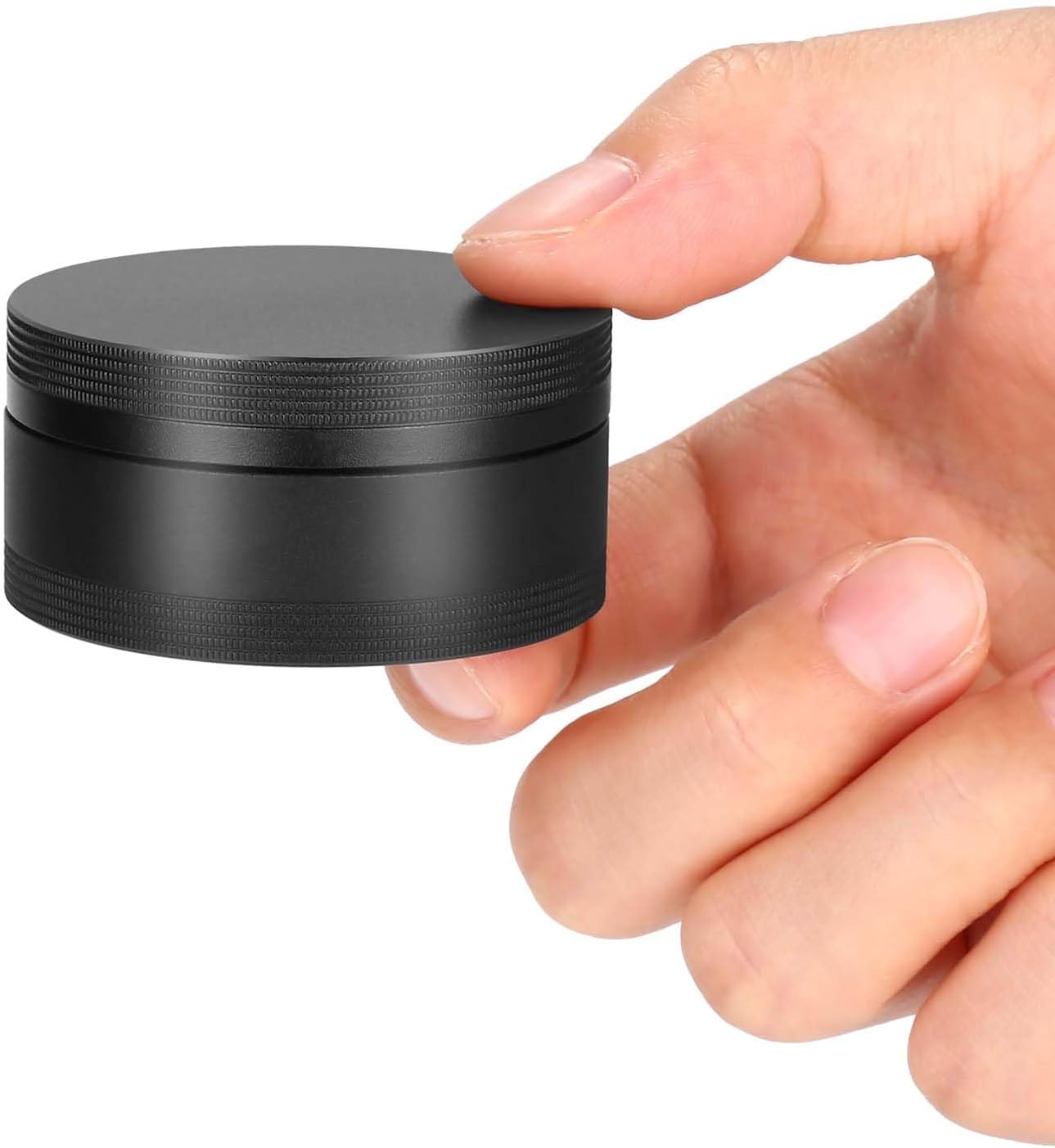 Portable Pill Case Pill Box Daily - Waterproof Single Metal Pill Organizer for Pocket Purse, Aluminium Alloy Round Daily Medicine Container to Hold Vitamins, Fish Oil Medium Size