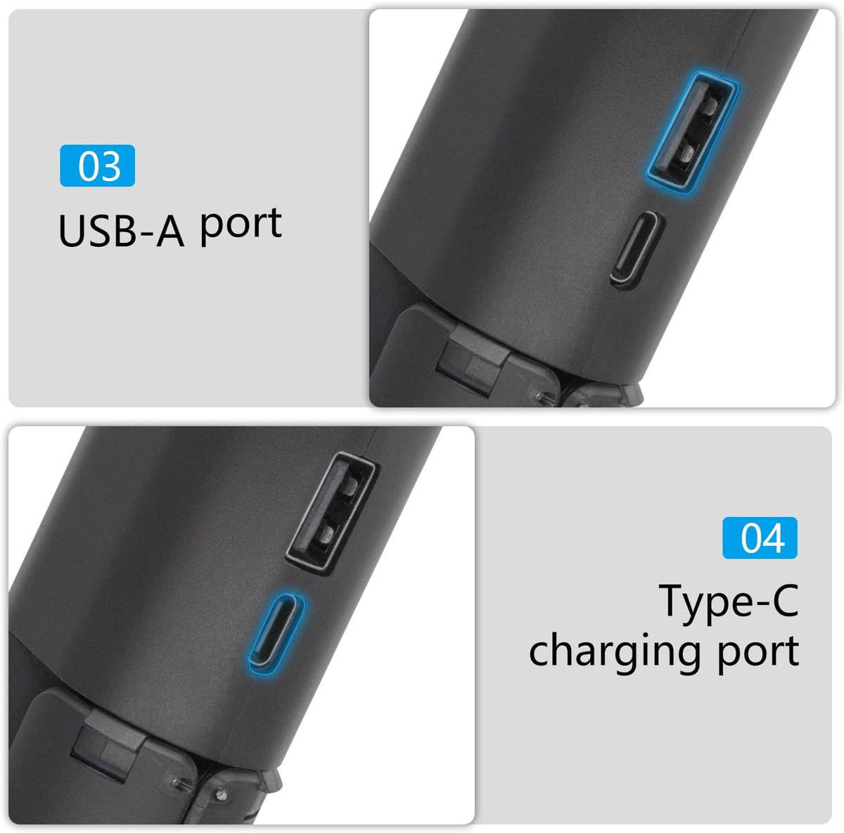 Suptig Handle Power Bank Mount, Battery Charger 10000mAh Comptible for Gopro Hero 13, Hero 12, Hero 11, 10-5, DJI osmo Pocket, Canon, Akaso, DJI Action, Insta 360, Phone, Sony, Digital Cam.