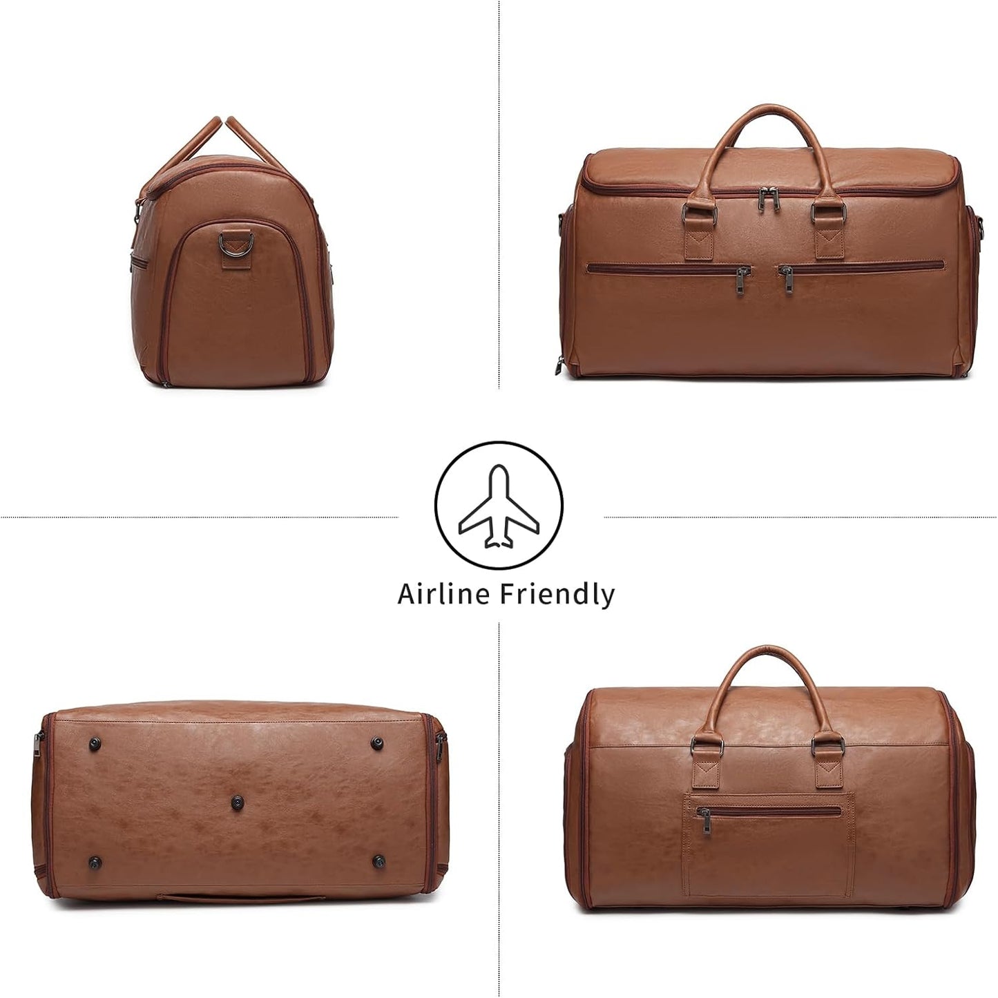 Carry On Garment Bag for Travel, Convertible Travel Garment Bag for Men Women, 2 in 1 Hanging Suitcase Suit Business Travel Bag