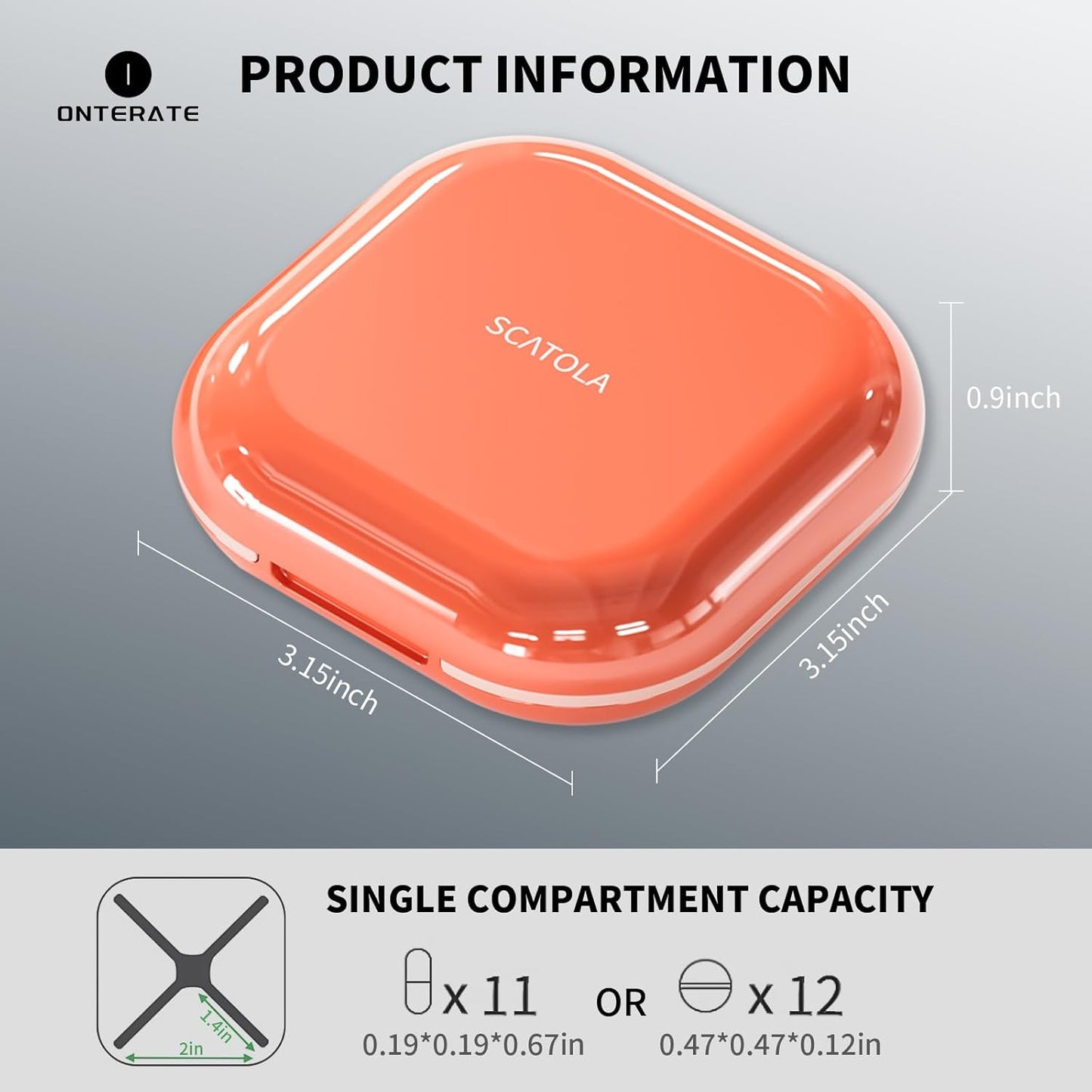Small Pill Case, Travel Pill Box, Portable Pill Organizer, Pill Container for Pocket 4 Compartments, Daily Compact Travel Medicine Holder for Vitamins Medication (Pink)