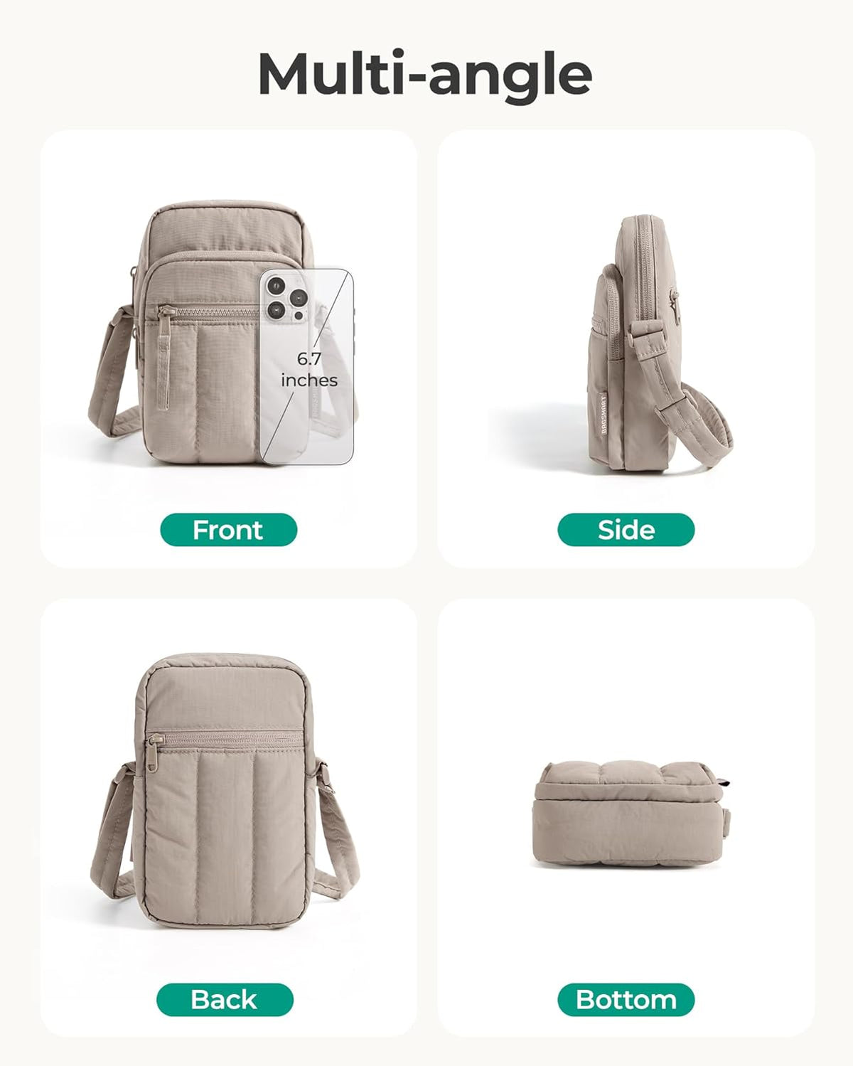BAGSMART Small Crossbody Bags for Women, Cell Phone Crossbody Purse for Women Travel Wallet with RFID Blocking Card Slots