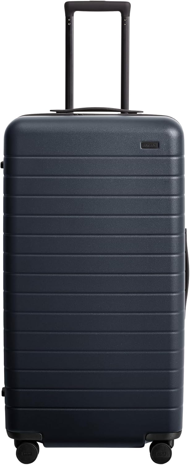 Away Large Trunk Luggage, 31 Inch Hardside Suitcase with Spinner Wheels, Lightweight & Durable, TSA Lock, Ideal for Long Trips, Navy Blue
