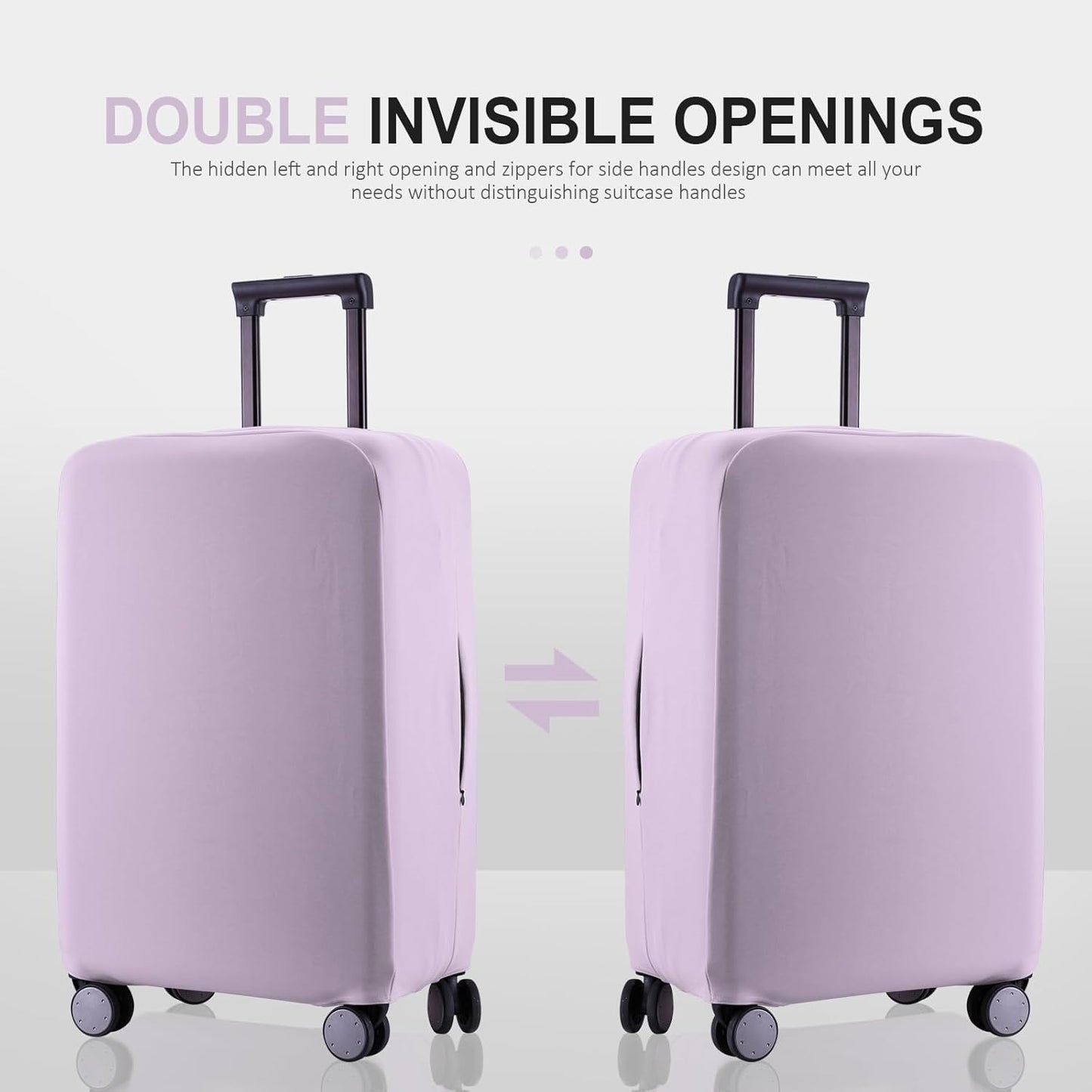 Travel Luggage Cover Protector Scratch-Resistant Fit 19-31 Inch Suitcase, Not Included Suitcase (Lavender Purple, SX(22-23 inch))
