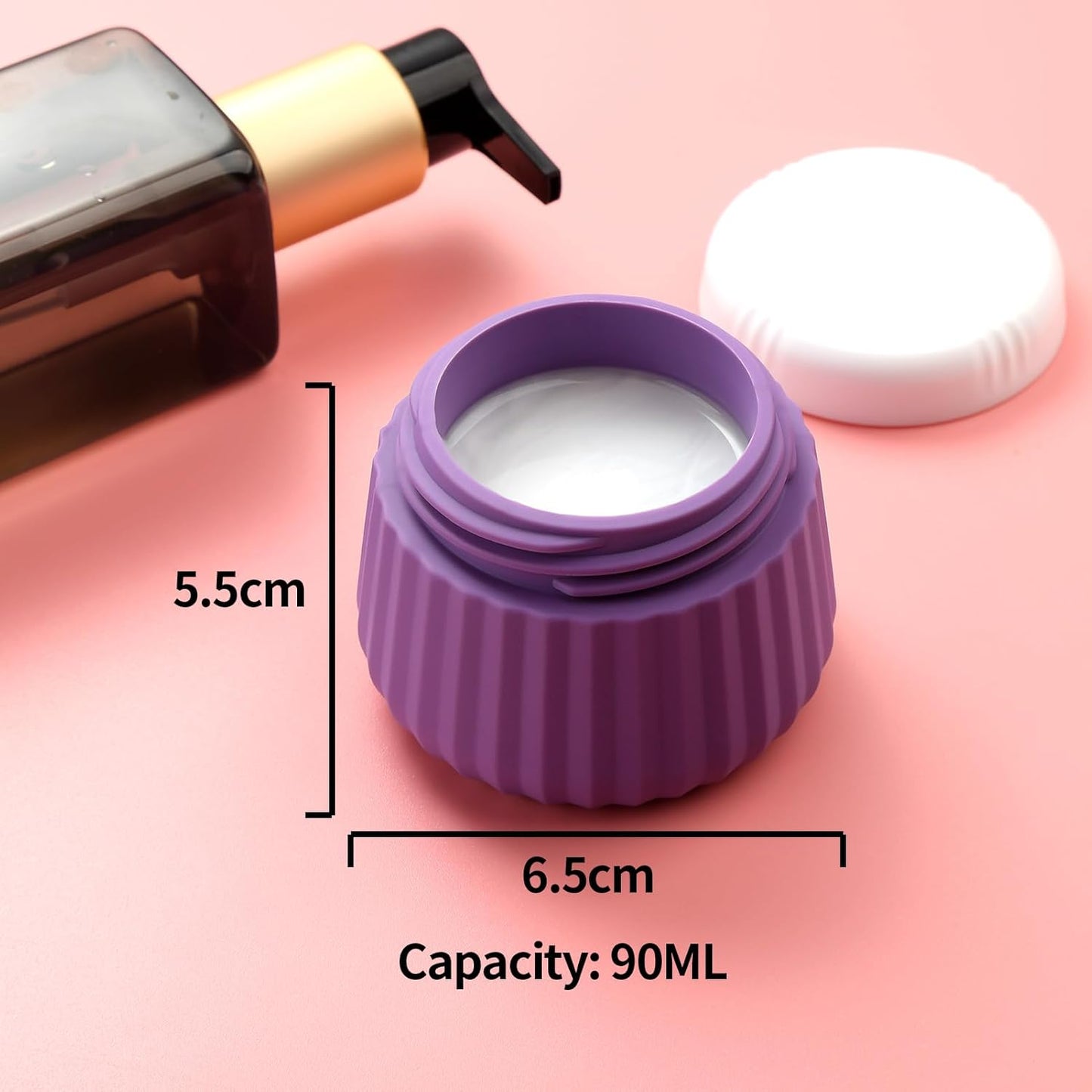Travel Bottles for Toiletries 8 Pack, Tsa Approved Travel Size Toiletries 3 oz, Travel Containers for Toiletries, with Clear Bag, Leak Proof Silicone Squeezable Travel Essentials Creams Jars