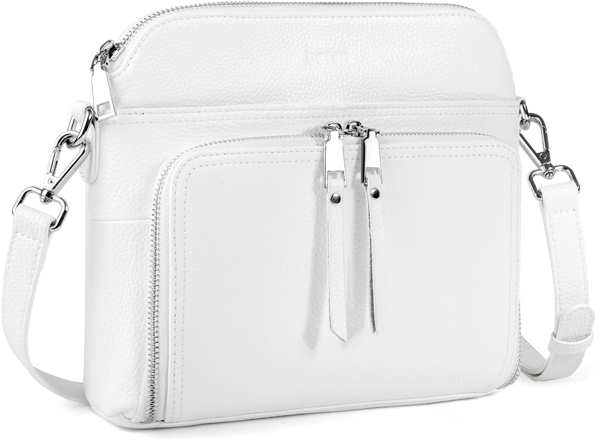 befen Genuine Leather Crossbody Purses for Women, Women's Small Crossbody Shoulder Bag with Built in RFID Wallet