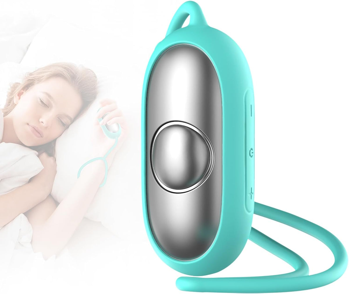 Sleep Aid Device, Micro-Current Sleep Instrument Anxiety Device, Portable Rechargeable Sleep Aid for Anxiety and Insomnia (Green)