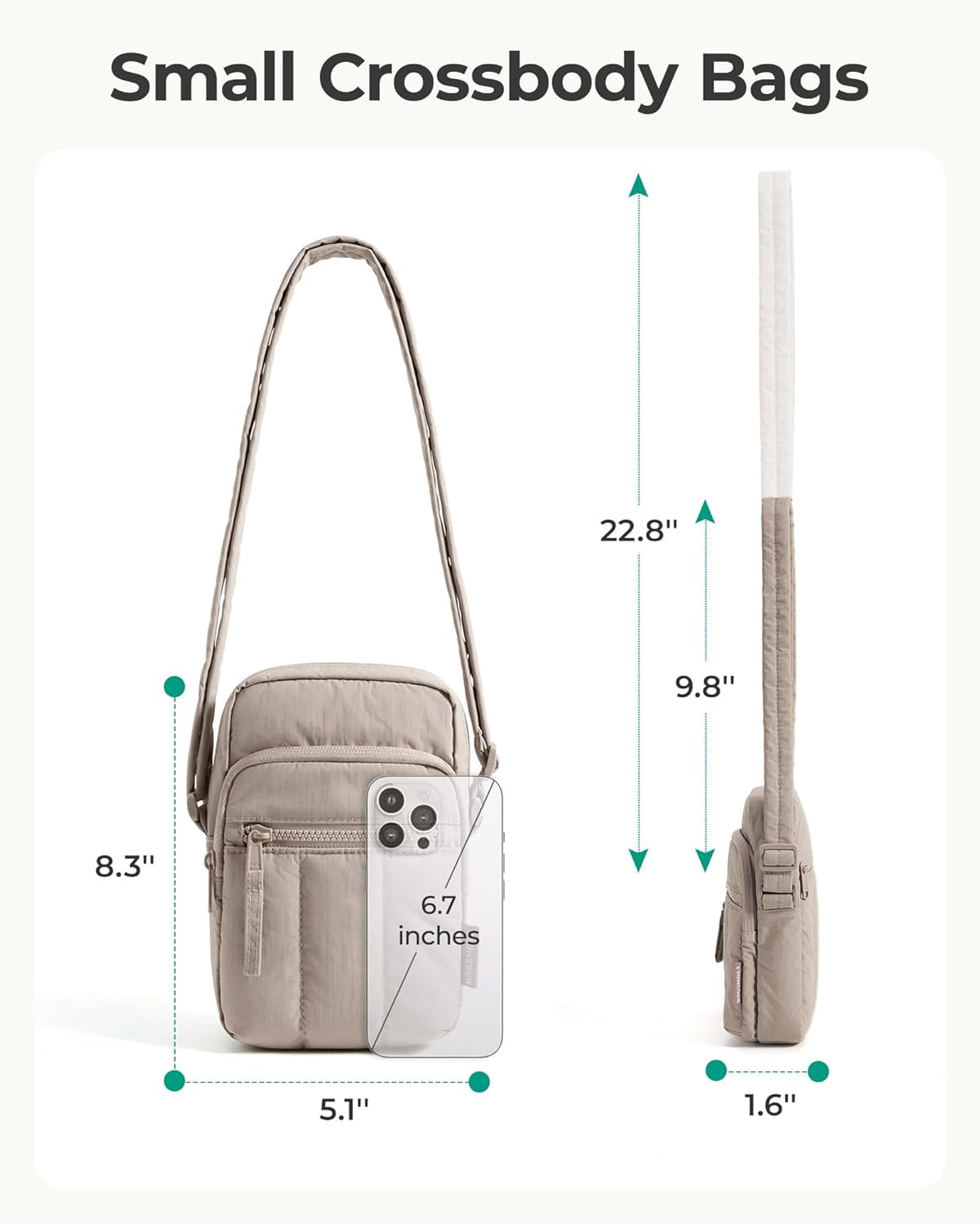 BAGSMART Small Crossbody Bags for Women, Cell Phone Crossbody Purse for Women Travel Wallet with RFID Blocking Card Slots