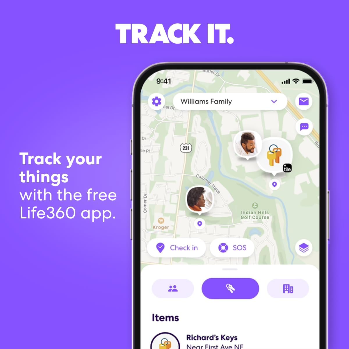 Tile by Life360 Mate - Bluetooth Tracker, Keys Finder and Item Locator for Keys, Bags and More. Phone Finder. Both iOS and Android Compatible. 1-Pack (Green Surf)