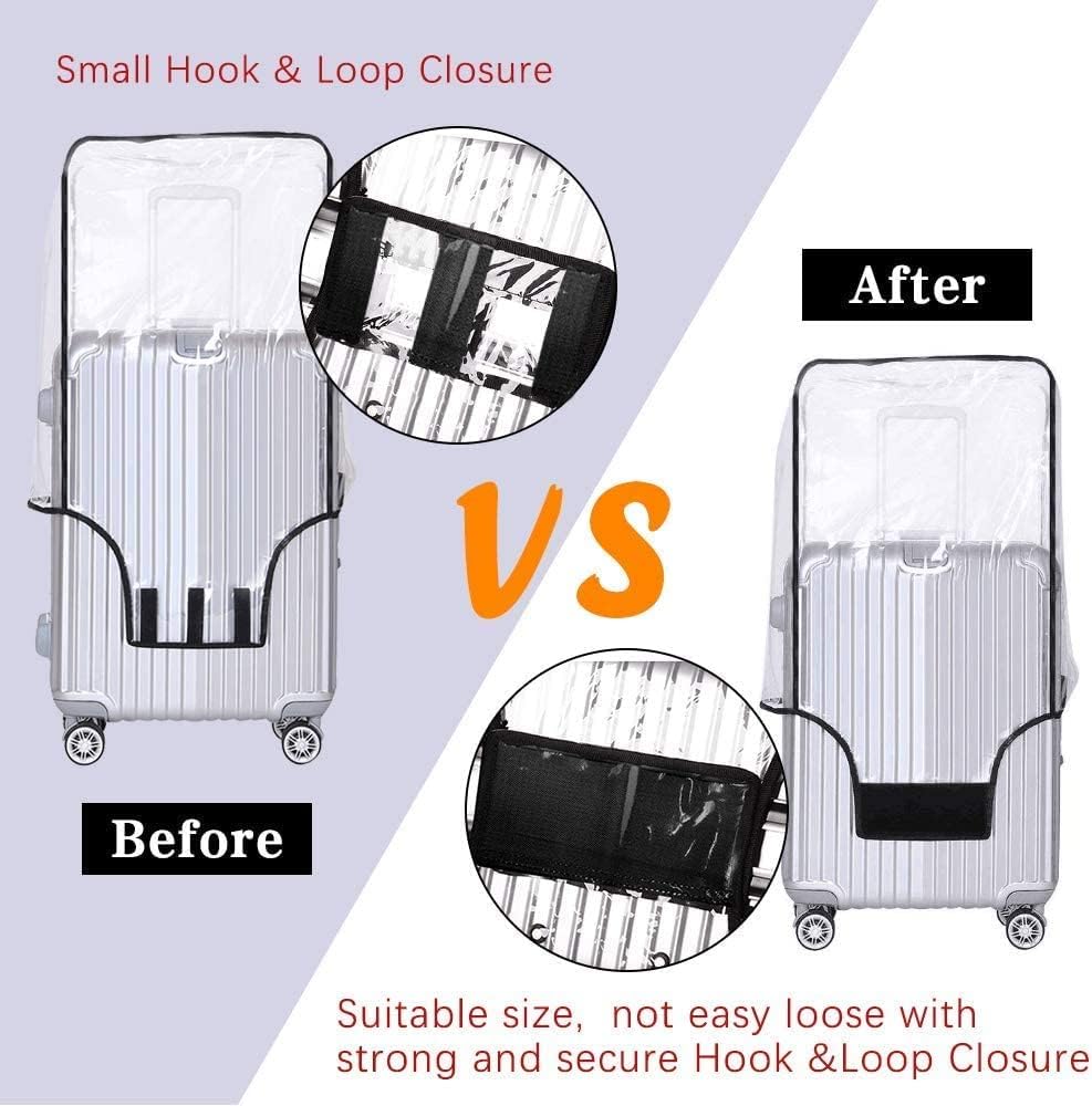 20 Inch PVC Luggage Protector Cover for TSA Approved Clear Suitcase Protector 20-21 Inch Transparent Luggage Protective Cover Case Suitable for 20"-21"