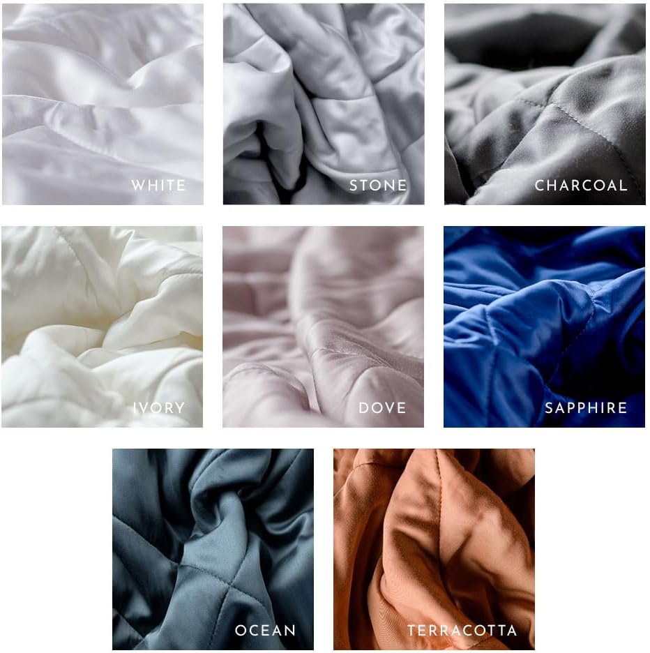 LUXOME Lightweight Blanket | 100% Rayon (Viscose) from Bamboo Fabric & Fill | Full/Queen - 86"x92" | Super Soft | Thermal-Regulating | Ivory