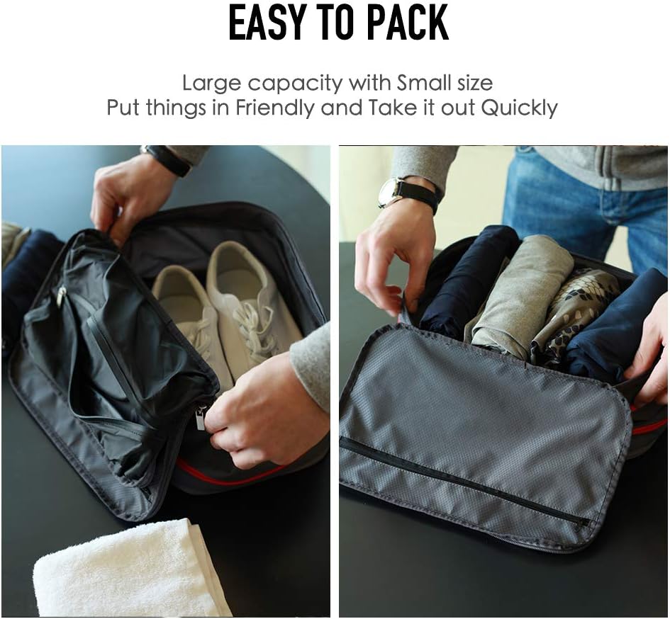 Bee Nesting Waterproof Compression Packing Cubes,Travel Packing organizers for Carry on Luggage,Backpacking, Suitcases