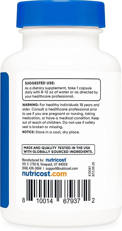Nutricost L-Theanine 200mg, 120 Capsules, Double Strength - Non-GMO, Gluten Free