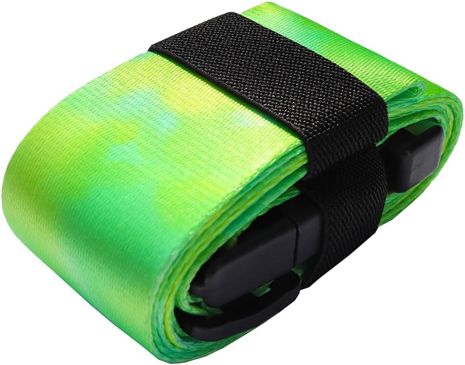 Luggage Straps for Suitcases TSA Approved-2 Pack Bright Personalized Luggage Belt Strap for Suitcase/Carry On Bag Luggage Accessories for Travel (Watercolor-Green)
