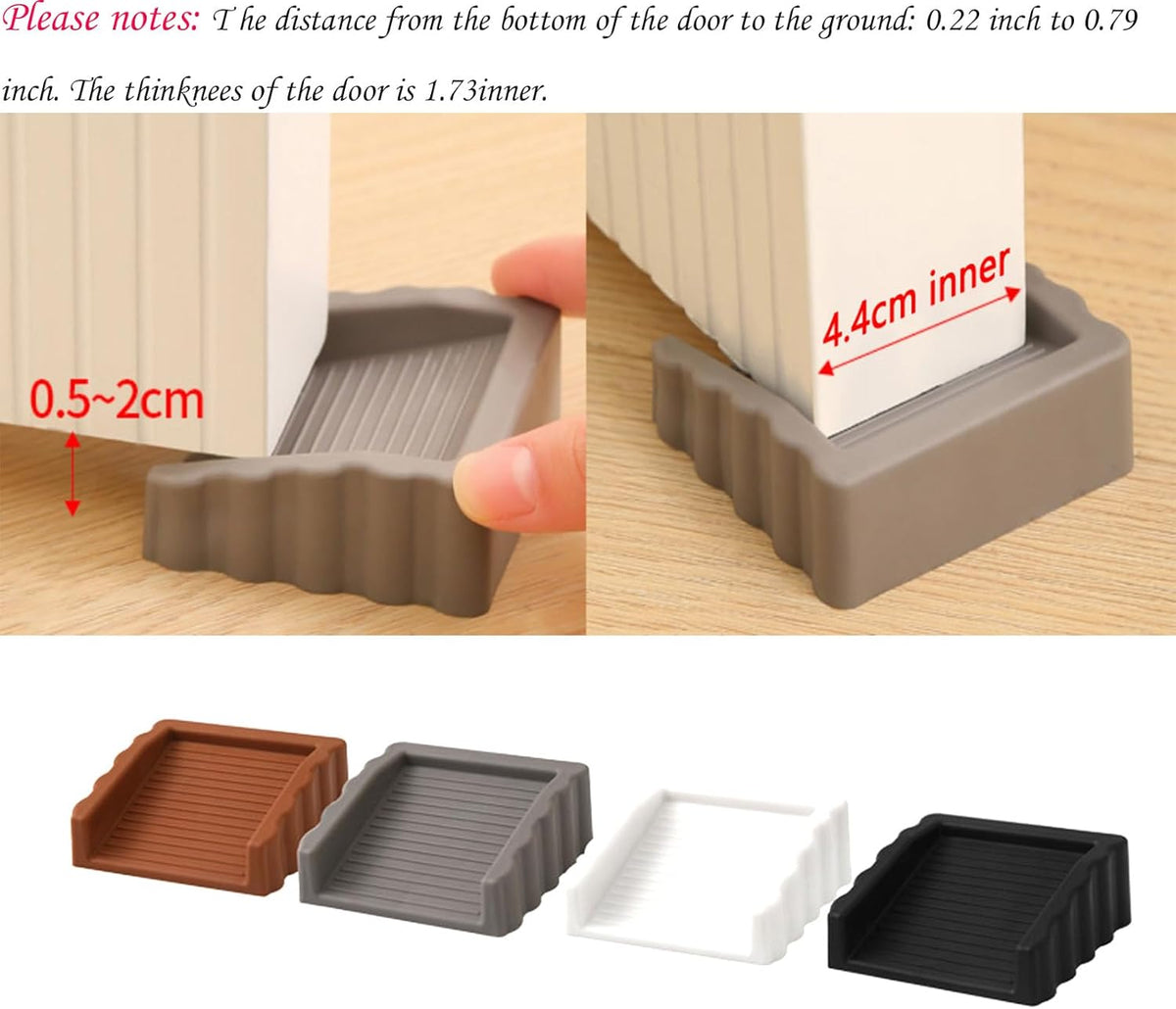 Door Stopper Wedge, Door Holder Tools for Keep Door Open, Door Stop Wedge, Pack of 3 (White)
