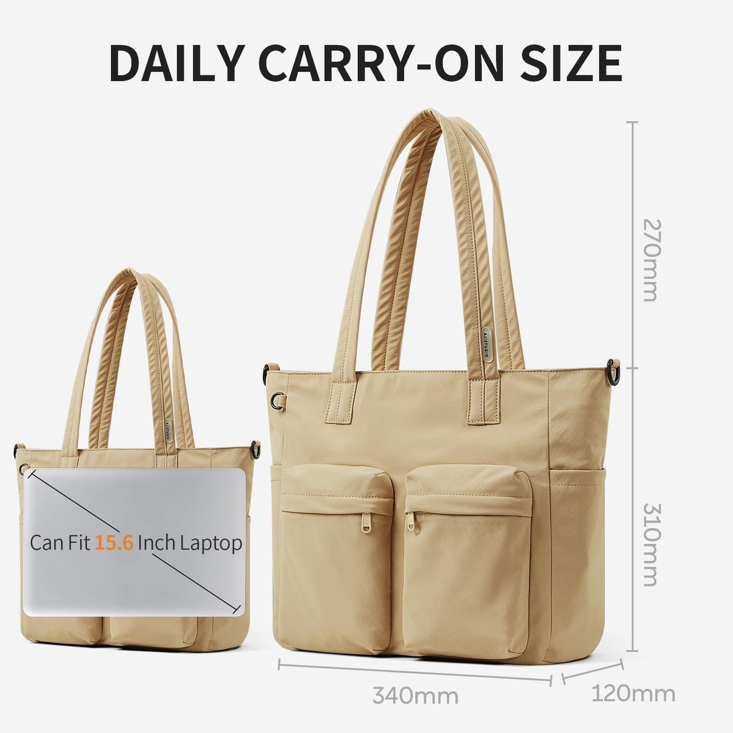 aji Tote Bag for women work, Water-Resistant Tote Bag with Multi Pockets,for Work/Travel/College/Daily