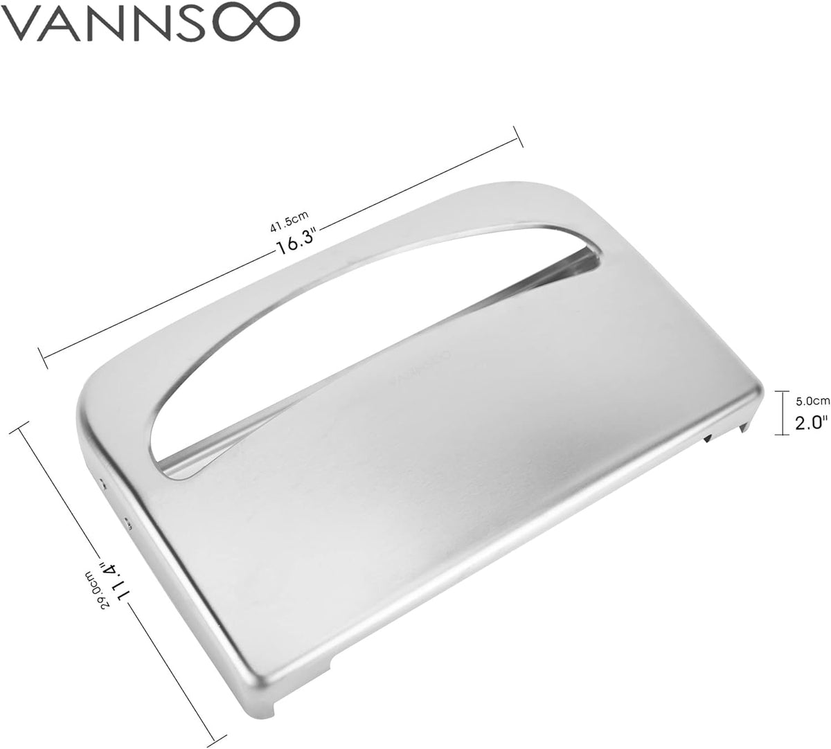 Toilet Seat Cover Dispenser - Stainless Steel Wall Mount Toilet Seat Cover Holder for Commercial Bathroom, 250 Single or Half Fold Seat Covers Capacity (Brushed)