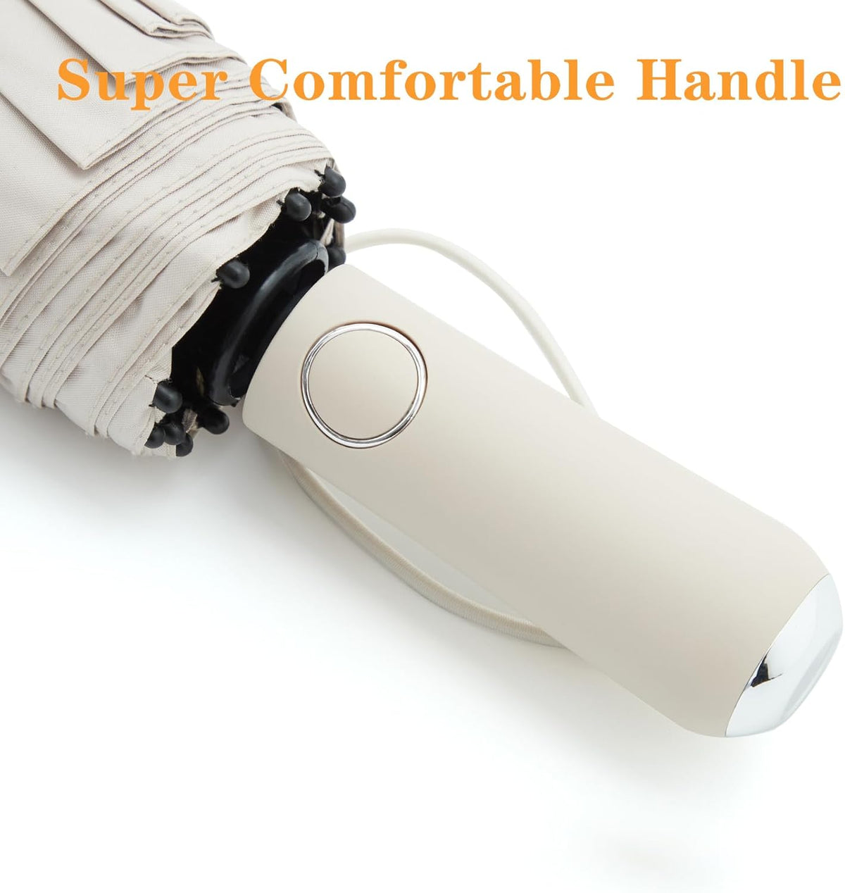 Large Double-Ribs Umbrella Automatic Folding Umbrella for Women Men, Travel, UPF 50+ UV Protection