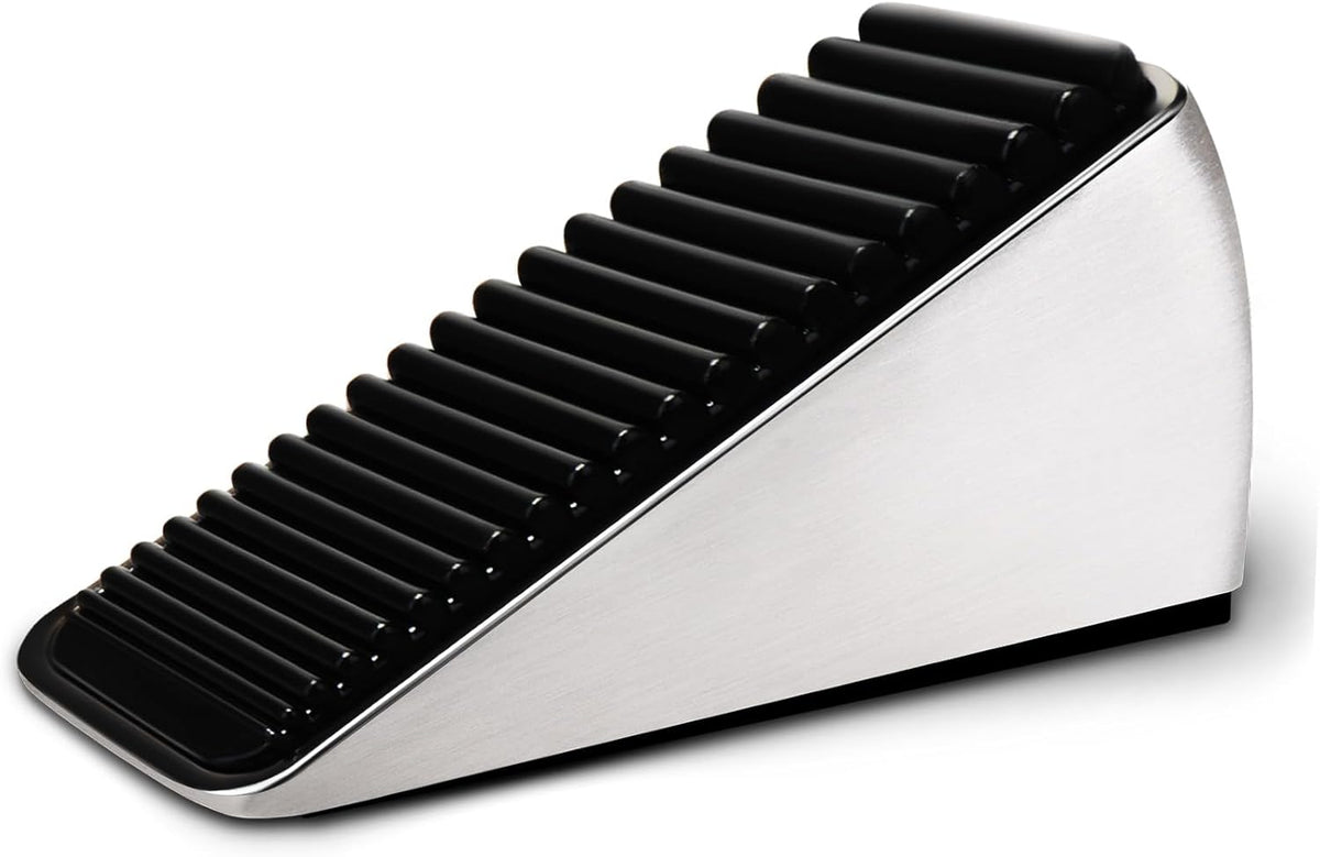 Strongest Large Door Stopper - Heavy Duty Tall Door Stop Wedge Door Stoppers for Bottom of Door, Tall up to 2.6 In Doorstop Zinc Alloy and Silicone Made Suits Any Heavy Door Any Smooth Floor
