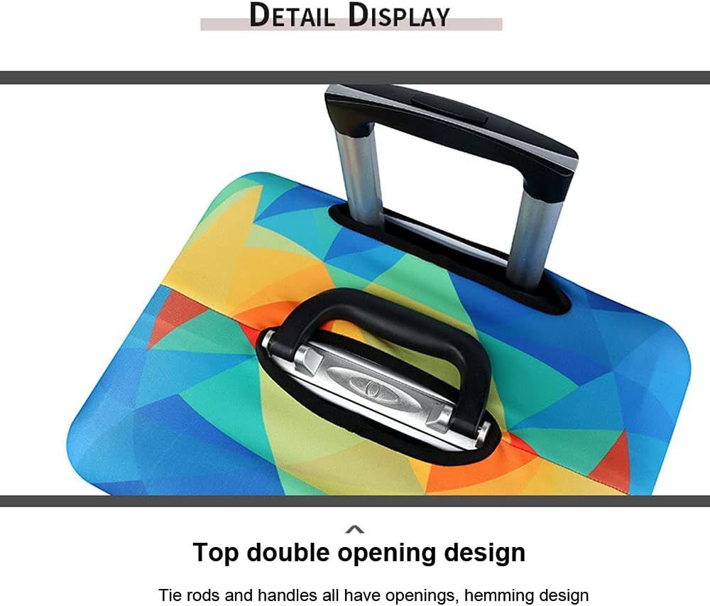MosaiRudo Thicker Luggage Cover Elastic Suitcase Cover Protector Fits 18-32 Inch Suitcase Travel Accessories (World Map, M-)