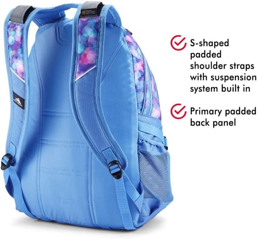 High Sierra Loop Backpack, Travel, or Work Bookbag with tablet sleeve, One Size, Shine Blue/Lapis