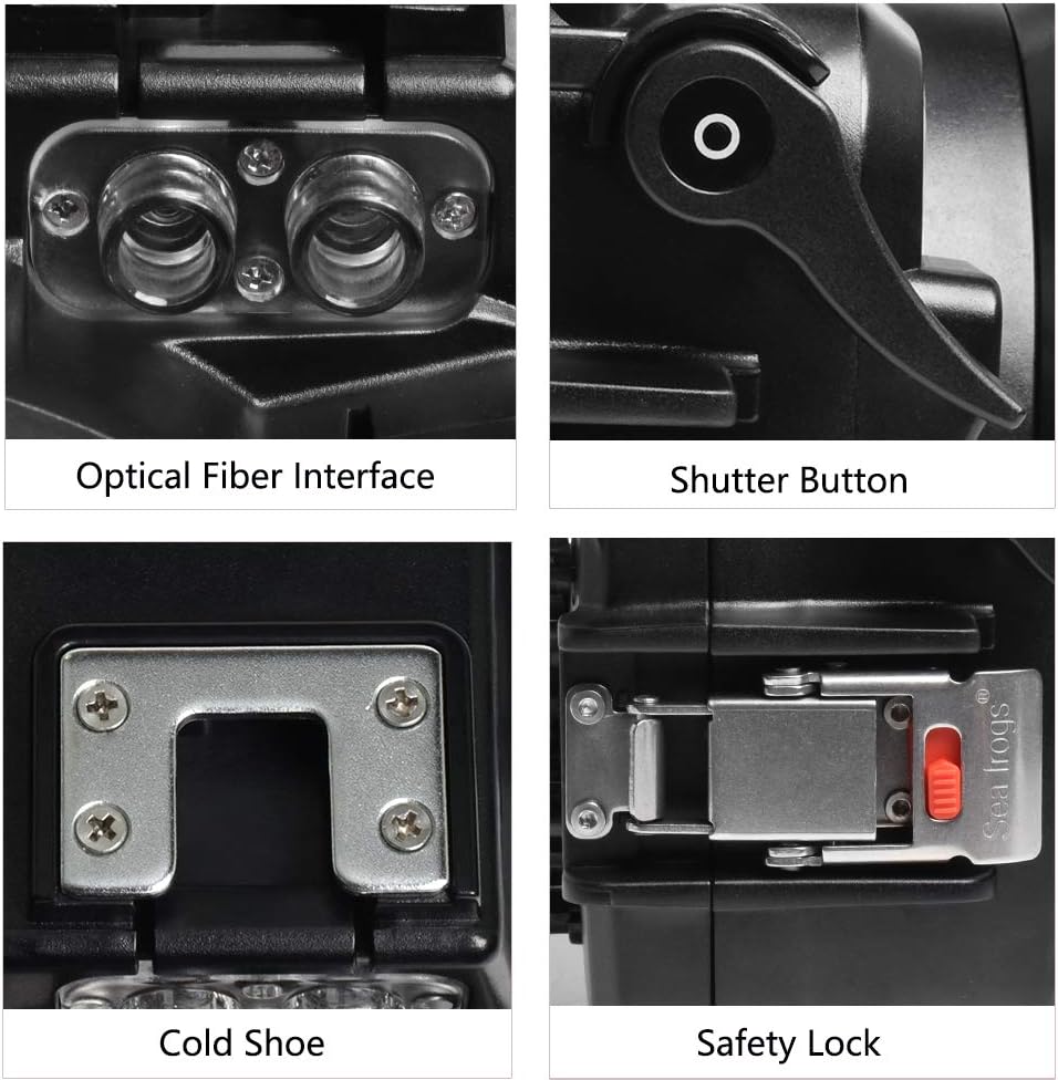 Sea frogs Underwater Camera Case Compatible with Canon EOS M6 Mark II 100MM IPX8 40m/130ft Maximum Diving Depth Waterproof Camera Housing for Diving, Surfing, Rowing, Skiing
