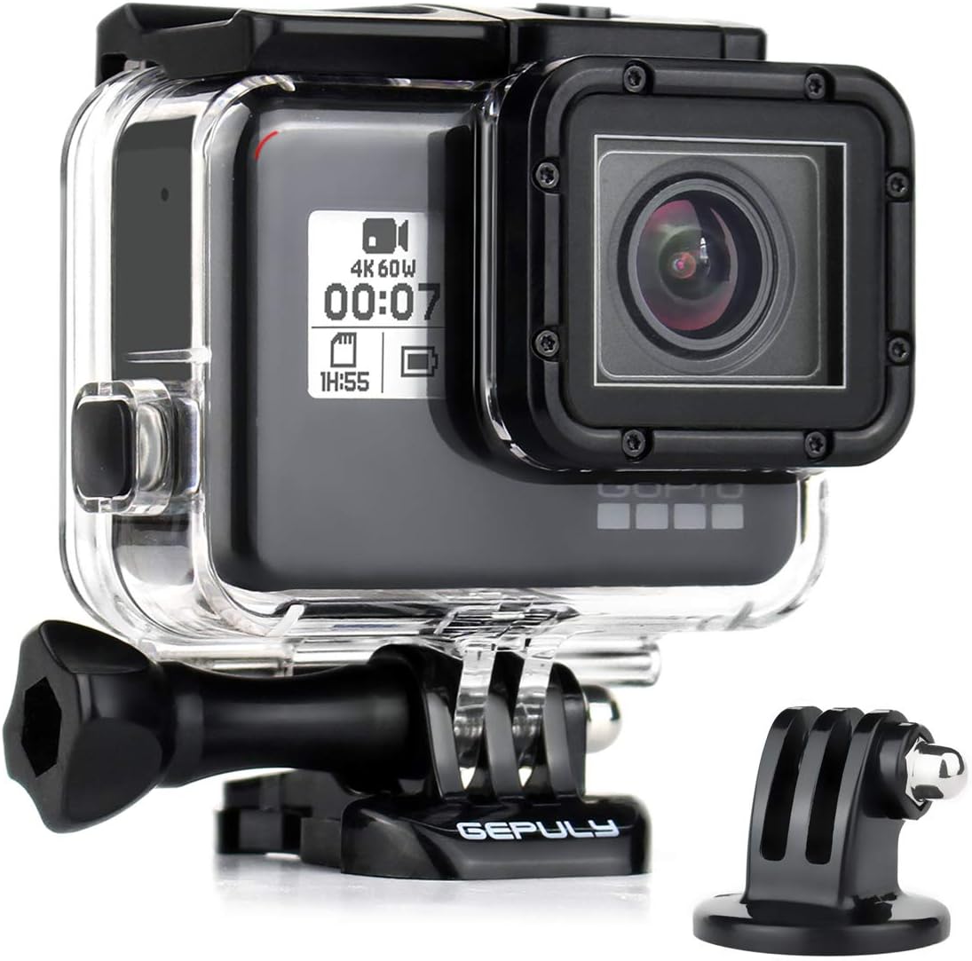 Waterproof Case for GoPro Hero 2018/7/6/5 Black - 45M Underwater Protective Dive Housing Shell for Go Pro Hero7 Hero6 Hero5 Camera with Tripod Bracket Accessories