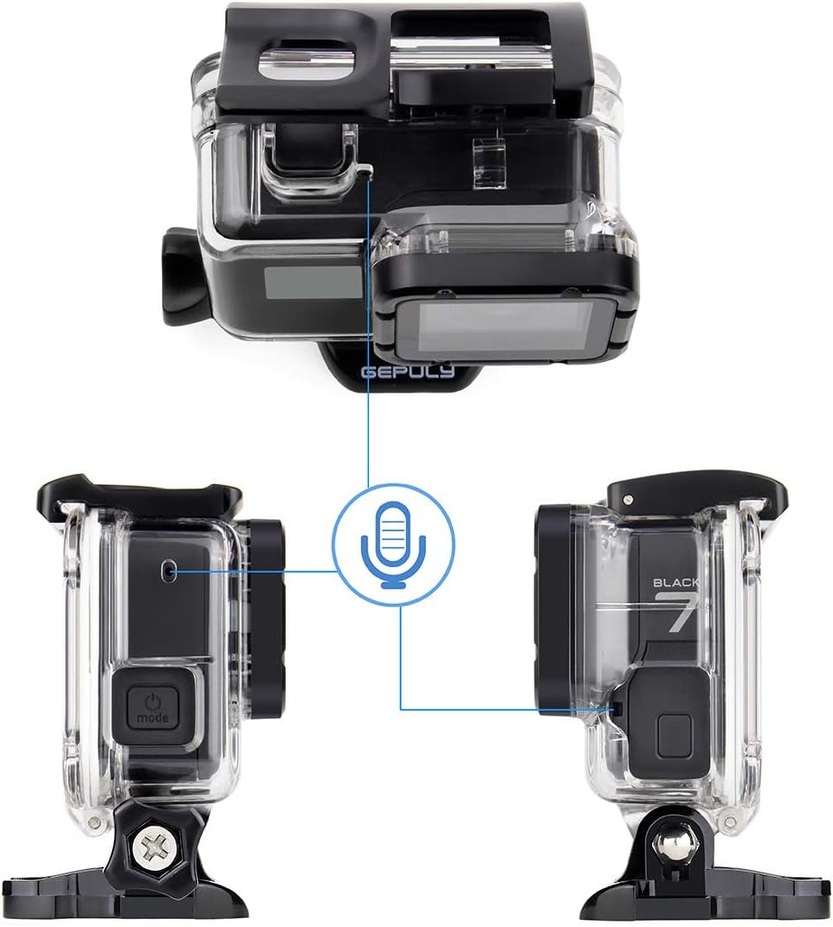 Skeleton Housing Case for Hero 2018/7/6/5 Black - GoPro Side Open Case USB Pass Through for Long-Time Recording/Live Streaming