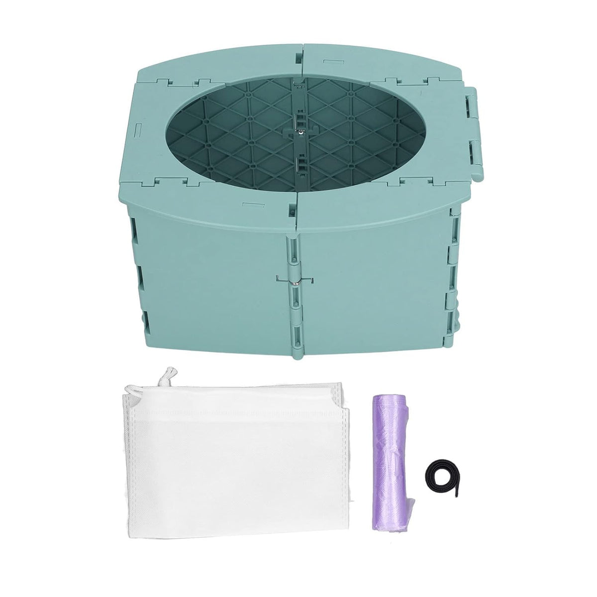 Portable Lightweight Foldable Toddler Potty Baby Toilet Camping Travel (Green)