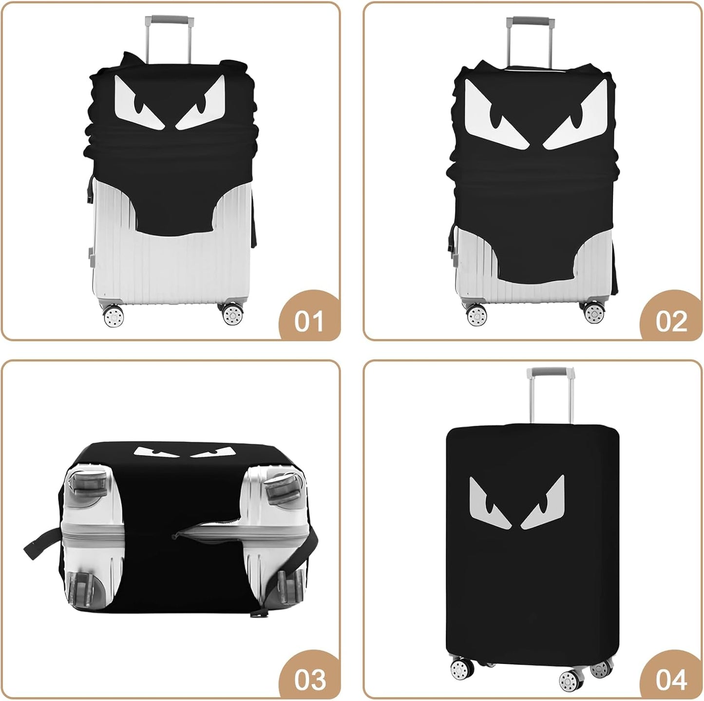 Luggage Covers For Suitcase Tsa Approved, Washable Suitcase Cover Elastic Luggage Protector Scratch Resistant Suitcase Cover For 23-25 Inch Wheeled Luggage(Eye-24 inch)