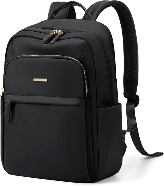 Hiking Travel Backpack for Women Casual Business Weekender Multilayer Laptop Bag,16 Inch,Black