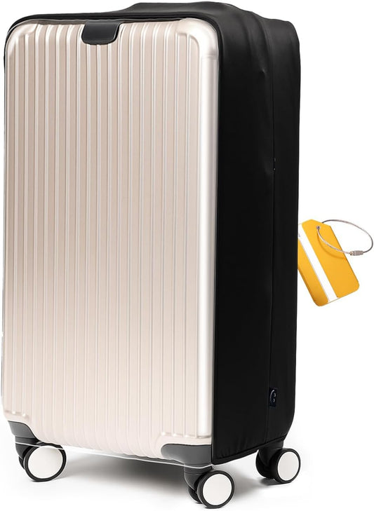 OrgaWise Clear Luggage Cover, For Suitcase Tsa Approved Transparent TPU Suitcase Cover Protector Fit 28-30 Inch Luggage