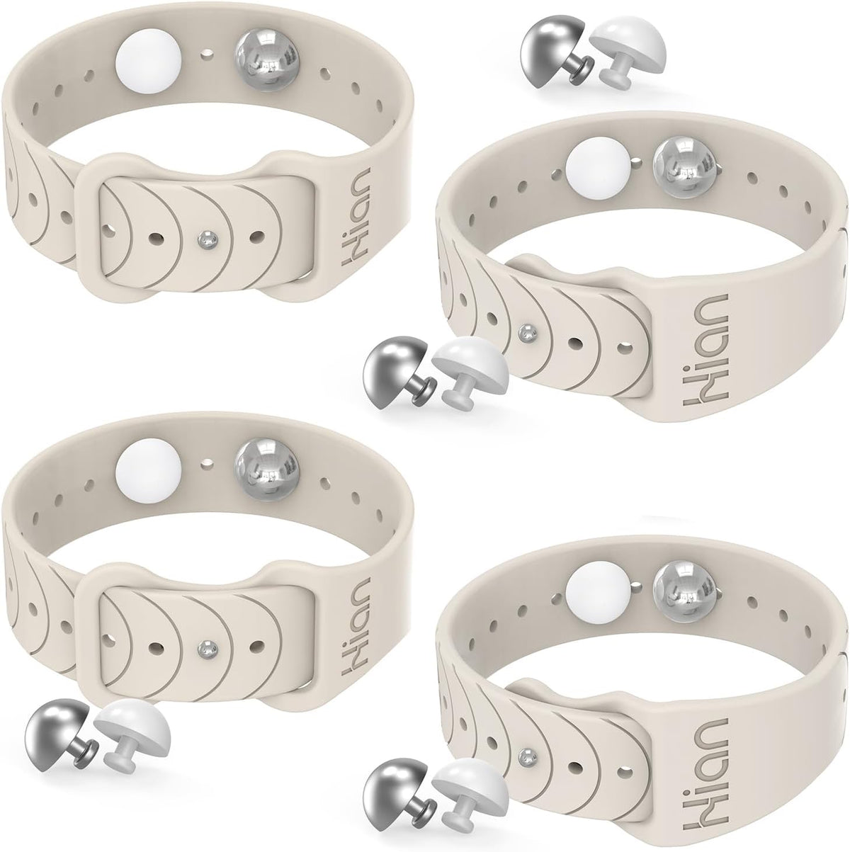 Hion Motion Sickness Bracelets Sea Sickness Wristbands for Motion Sickness/Morning Sickness/Pregnancy Nausea Anti Nausea Wristband Acupressure Nausea Bands Motion Sickness Bands（2Pairs Starlight）