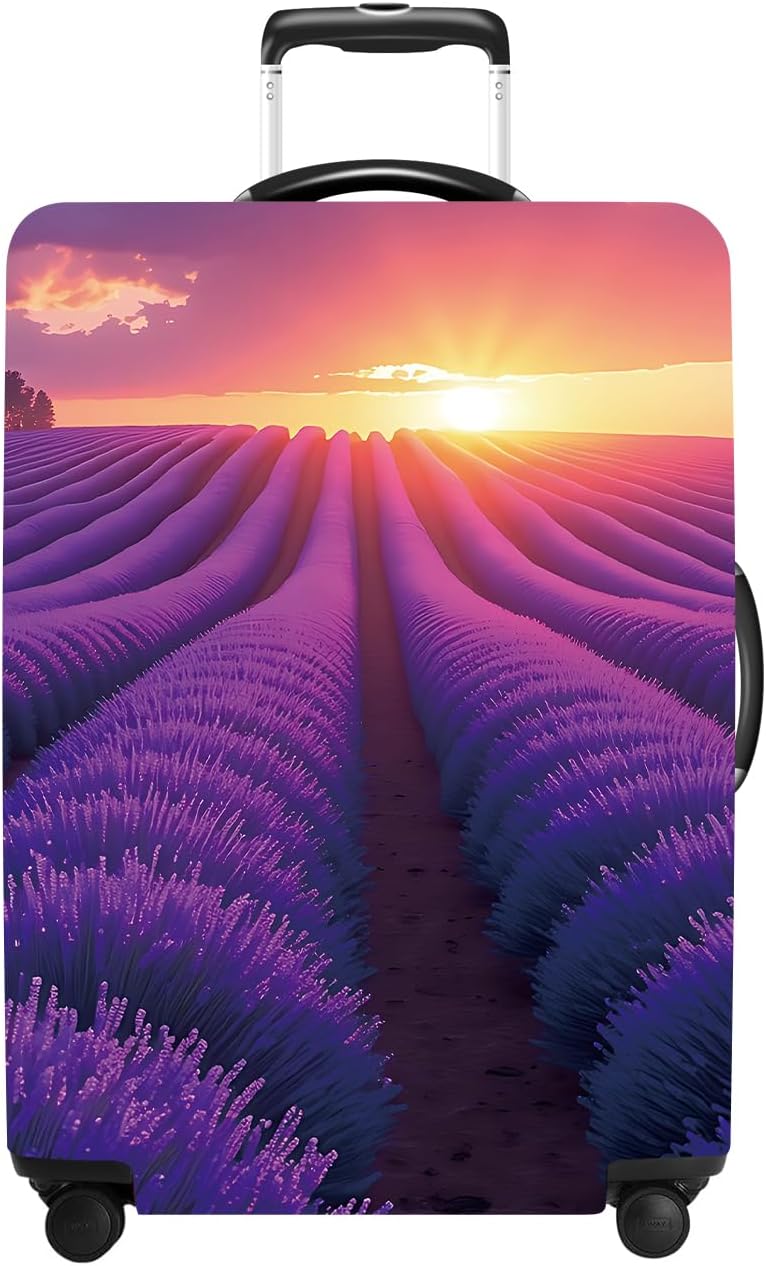 Luggage Cover Washable Suitcase Protector Anti-Scratch,Stretchable Fit for 20-34Inch Luggage Durable Travel Bag Cover with Zipper Closure (Lavender, L(fits 28-30Inch suitcase))