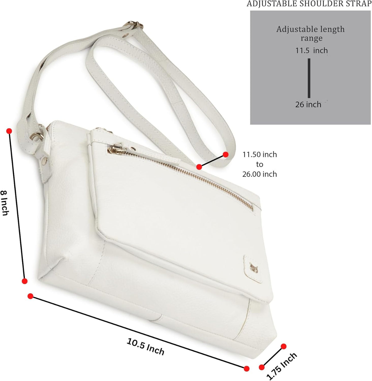Wise Owl Accessories Small Soft Pebbled Real Leather Crossbody Handbags Purses Sling Crossover Shoulder Bag