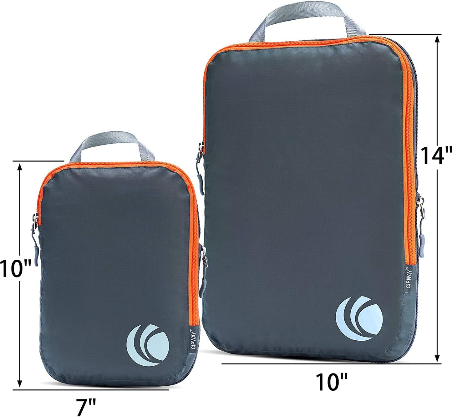 Cipway Compression Packing Cubes Set, Ultralight Expandable Travel Packing Organizers for Carry on Luggage (Grey 3pcs)