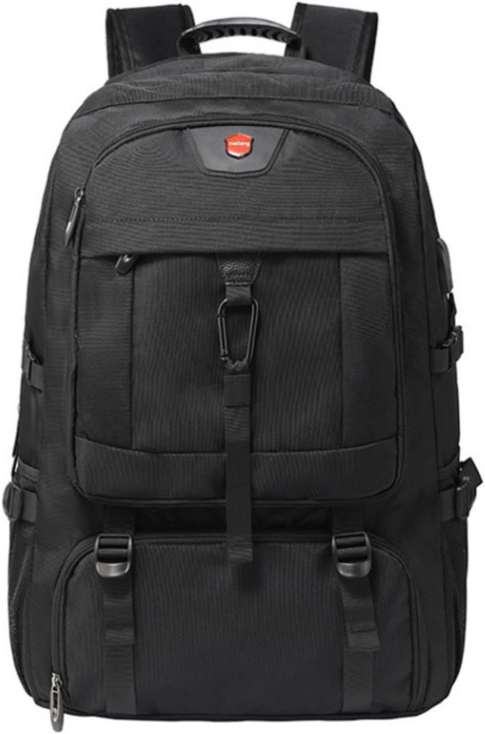 80L Travel Backpack, 18 Inch Laptop Backpack for Men Women, Waterproof Anti-Theft TSA Friendly Flight Approved with USB Interface & Shoe Compartment, Black