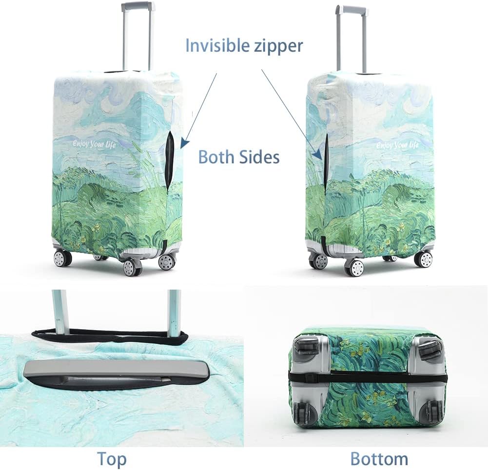 Travelkin Luggage Covers For Suitcase Tsa Approved,Suitcase Cover Protector Fit 18-32 Inch Luggage (Spring, L)