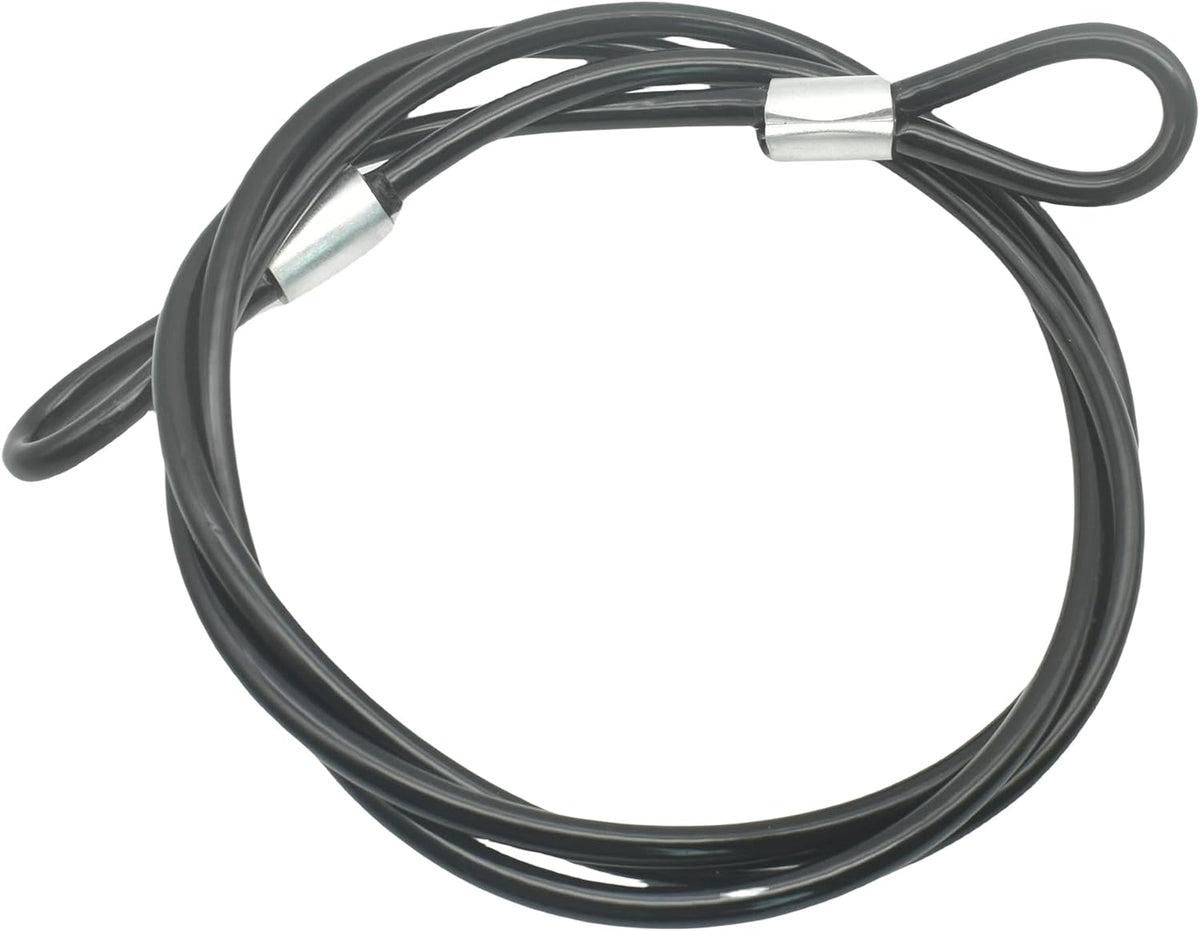 7FT 4mm Stainless Steel Outdoor Travel Security Cable Lock,Braided Steel Coated Safety Cable Luggage Lock,Safety Cable Wire Rope Double Loop Lightweight