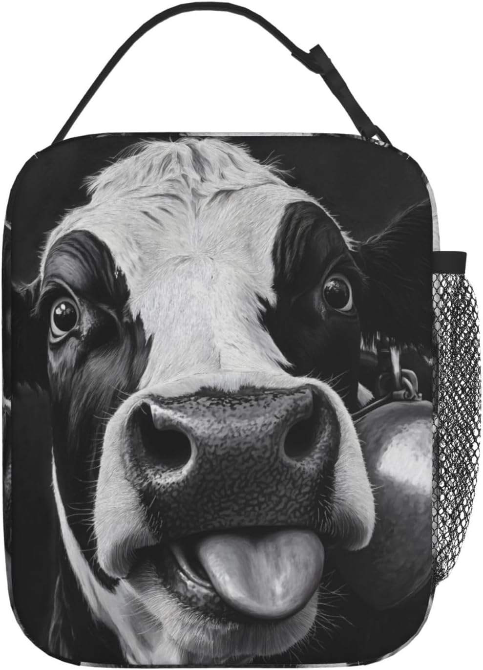 Cow Insulated Lunch Box for Women Men Cow Lunch Bag for Travel,or Fishing Polyester
