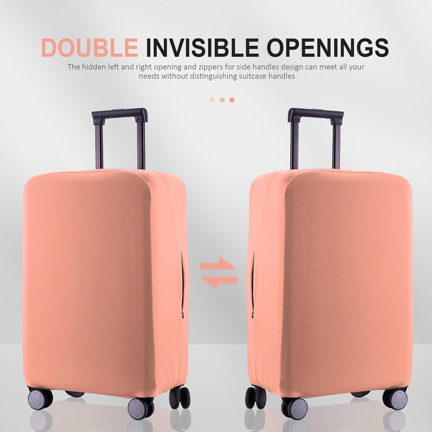 Travel Luggage Cover - Scratch-Resistant Fit 19-33 Inch, Pink, 3XL