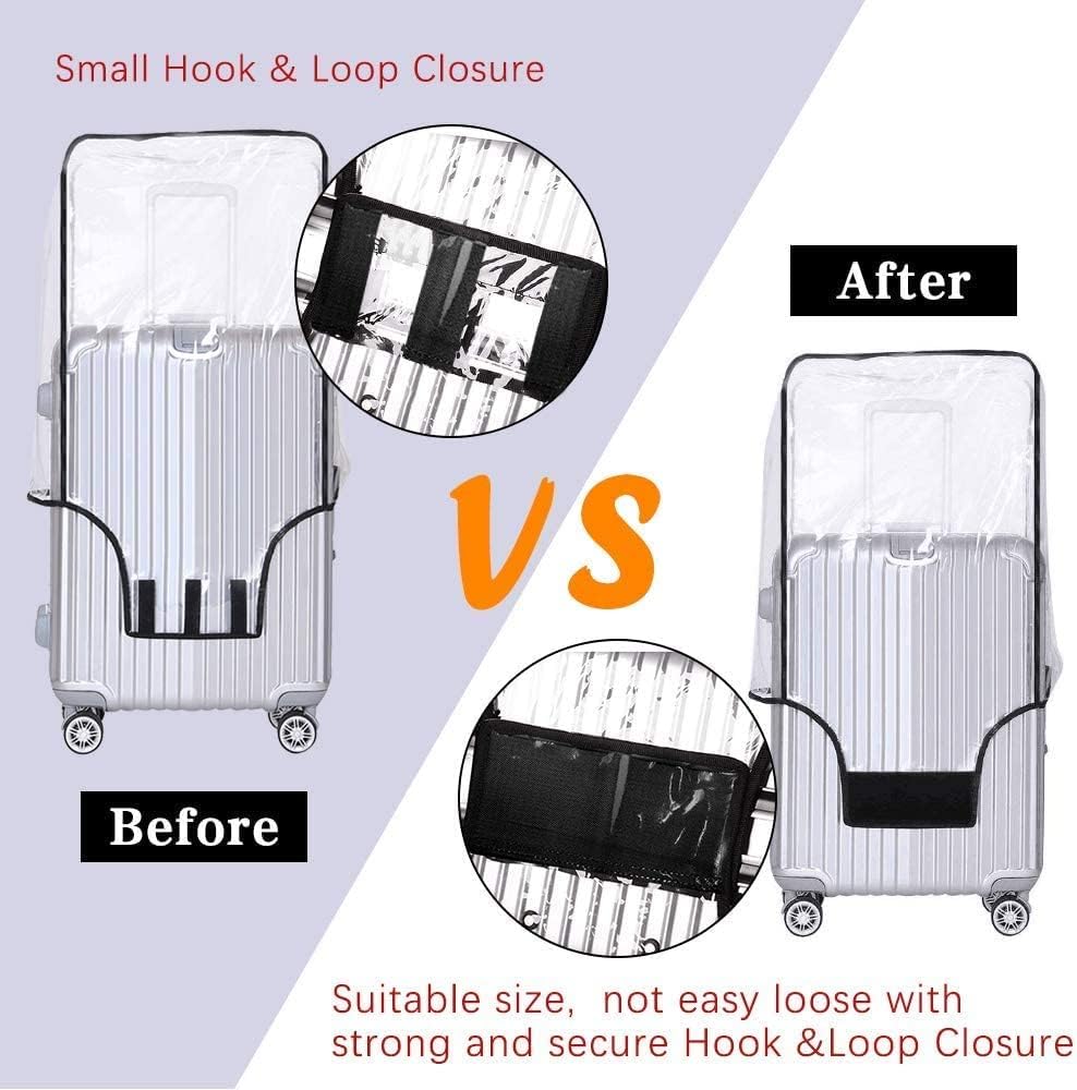 28 Inch PVC Luggage Protector Cover for TSA Approved Clear Suitcase Protector 28-29 Inch Transparent Luggage Protective Cover Case Suitable for 28"-29"